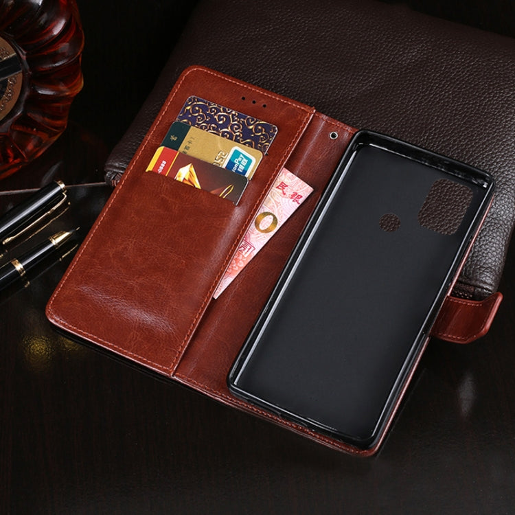 For Wiko View5 Plus idewei Crazy Horse Texture Horizontal Flip Leather Case with Holder & Card Slots & Wallet(White)