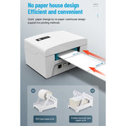 ZJ-8600 76x130 Single Paper Waybill Express Bill Label Printer, EU Plug