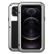For iPhone 12 Pro LOVE MEI Metal Shockproof Life Water-resistant Dustproof Protective Case(Silver)