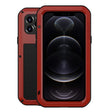 For iPhone 12 Pro LOVE MEI Metal Shockproof Life Waterproof Dustproof Protective Case(Red) - free shipping - PMC TechLife - Order now!