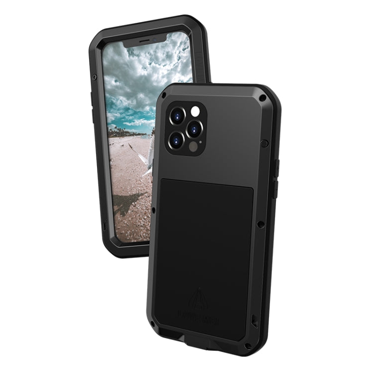 For iPhone 12 Pro LOVE MEI Metal Shockproof Life Water-resistant Dustproof Protective Case(Red)
