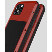 For iPhone 12 Pro LOVE MEI Metal Shockproof Life Water-resistant Dustproof Protective Case(Red)