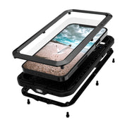 For iPhone 12 Pro LOVE MEI Metal Shockproof Life Water-resistant Dustproof Protective Case(Red)