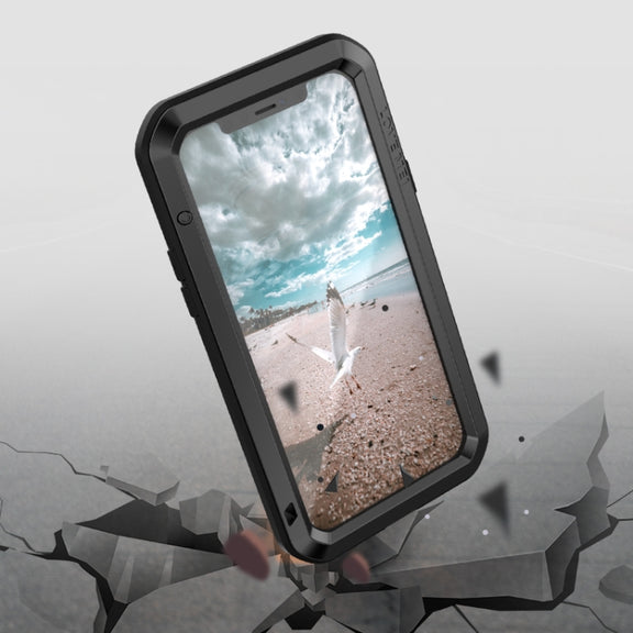 For iPhone 12 Pro LOVE MEI Metal Shockproof Life Water-resistant Dustproof Protective Case(Red)