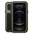 For iPhone 12 Pro LOVE MEI Metal Shockproof Life Waterproof Dustproof Protective Case(Army Green) - free shipping - PMC TechLife - Order now!