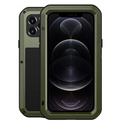 For iPhone 12 Pro LOVE MEI Metal Shockproof Life Water-resistant Dustproof Protective Case(Army Green)