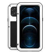 For iPhone 12 Pro Max LOVE MEI Metal Shockproof Life Water-resistant Dustproof Protective Case(White)