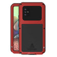 For Samsung Galaxy A71 5G LOVE MEI Metal Shockproof Waterproof Dustproof Protective Case with Glass(Red) - free shipping - PMC TechLife - Order now!
