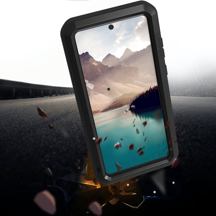 For Samsung Galaxy Note 20 LOVE MEI Metal Shockproof Water-resistant Dustproof Protective Case without Glass(Silver)