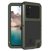 For Samsung Galaxy Note 20 LOVE MEI Metal Shockproof Water-resistant Dustproof Protective Case without Glass(Army Green)