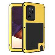 For Samsung Galaxy Note 20 Ultra LOVE MEI Metal Shockproof Water-resistant Dustproof Protective Case without Glass(Yellow)