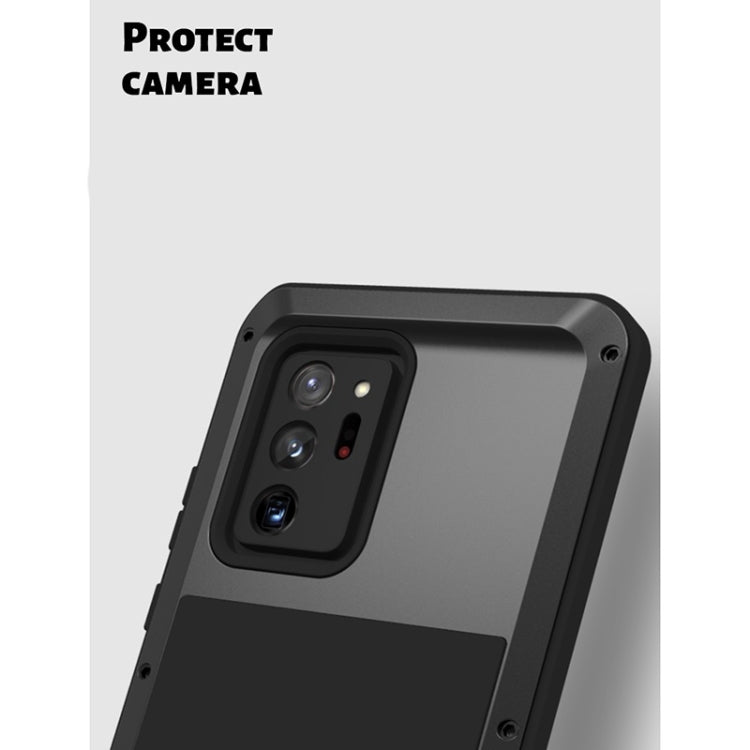 For Samsung Galaxy Note 20 Ultra LOVE MEI Metal Shockproof Water-resistant Dustproof Protective Case without Glass(Yellow)