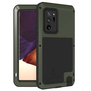 For Samsung Galaxy Note 20 Ultra LOVE MEI Metal Shockproof Water-resistant Dustproof Protective Case without Glass(Army Green)