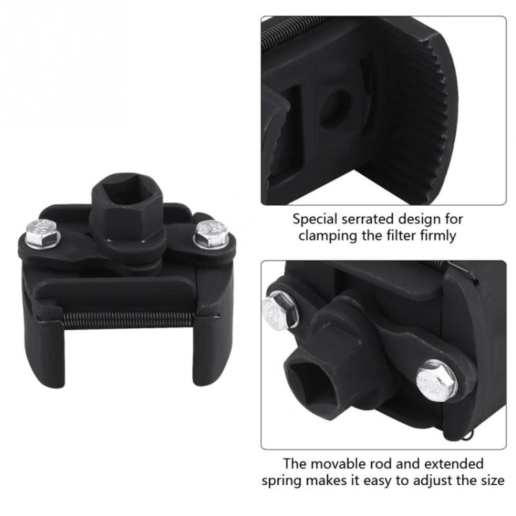 80-105mm Universal Cast Steel Adjustable 2 Jaw Oil Filter Wrench Fuel Remover Removal Tool Two-claw Cast Steel Filter Wrenches