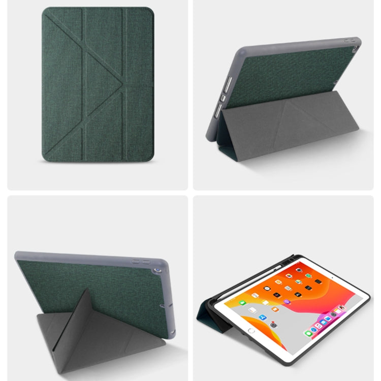 Mutural Multi-fold Smart Leather Tablet Case For iPad Air 2022 / 2020 10.9(Blue)