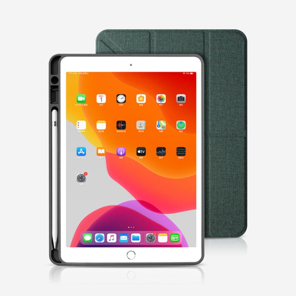 Mutural Multi-fold Smart Leather Tablet Case For iPad Air 2022 / 2020 10.9(Red)
