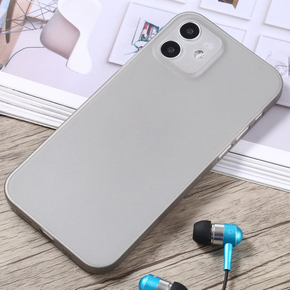 For iPhone 12 mini Camera Precision Hole PP Protective Case (Grey)