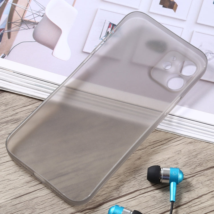 For iPhone 12 mini Camera Precision Hole PP Protective Case (Grey)