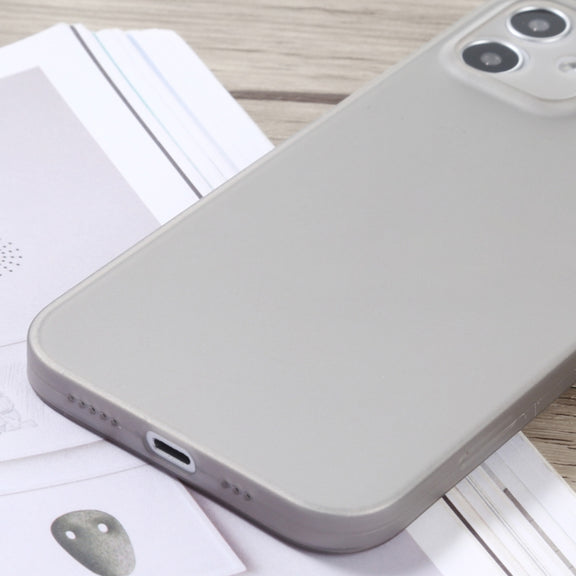 For iPhone 12 mini Camera Precision Hole PP Protective Case (Grey)