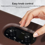 D30 Portable Subwoofer Wooden Bluetooth 4.2 Speaker, Support TF Card & 3.5mm AUX & U Disk Play(Black)