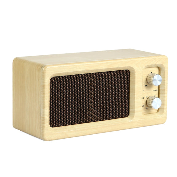 D60 Subwoofer Wooden Bluetooth 4.2 Speaker, Support TF Card & 3.5mm AUX & U Disk Play(Yellow)