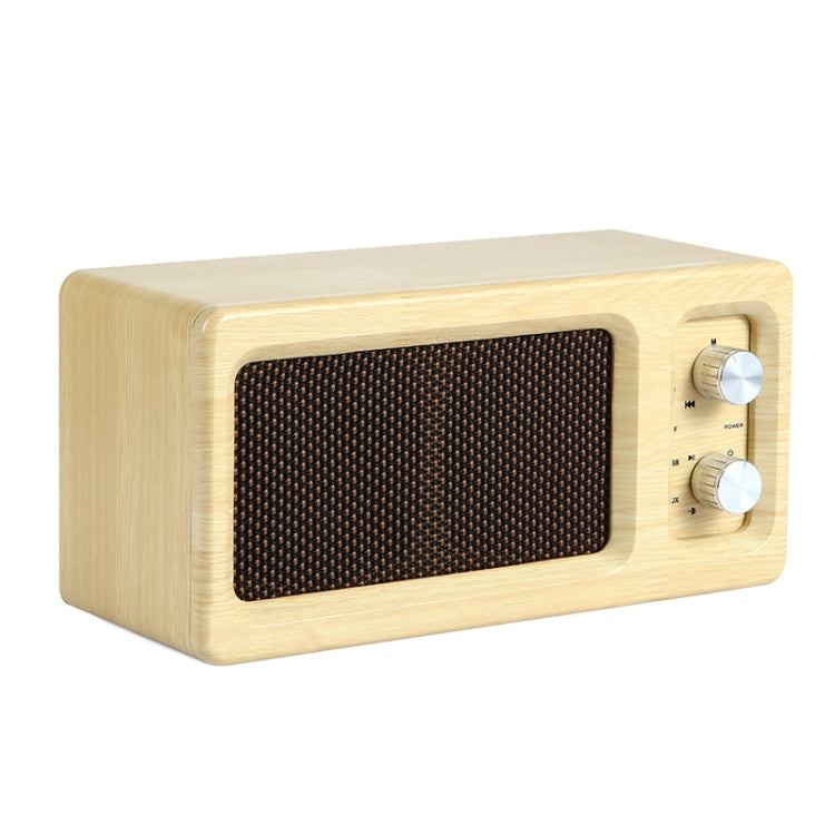 D60 Subwoofer Wooden Bluetooth 4.2 Speaker, Support TF Card & 3.5mm AUX & U Disk Play(Yellow)