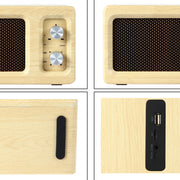 D60 Subwoofer Wooden Bluetooth 4.2 Speaker, Support TF Card & 3.5mm AUX & U Disk Play(Yellow)