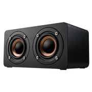 M5 Subwoofer Wooden Bluetooth 4.2 Speaker, Support TF Card & 3.5mm AUX & FM(Black)
