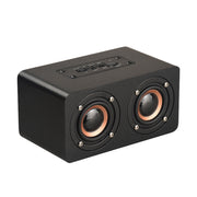 M5 Subwoofer Wooden Bluetooth 4.2 Speaker, Support TF Card & 3.5mm AUX & FM(Black)