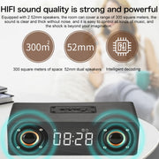 M5 Subwoofer Wooden Bluetooth 4.2 Speaker, Support TF Card & 3.5mm AUX & FM(Black)