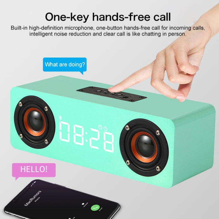 M5 Subwoofer Wooden Bluetooth 4.2 Speaker, Support TF Card & 3.5mm AUX & FM(Graffiti Color)