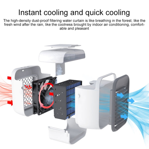 BD-F26 Portable Humidifier Fan Water Replenishment Instrument (Blue)