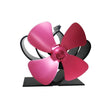 YL201 4-Blade High Temperature Metal Heat Powered Fireplace Stove Fan (Rose Red) - Fireplace Fan by PMC TechLife | Online Shopping South Africa | PMC TechLife | Buy Now Pay Later Mobicred