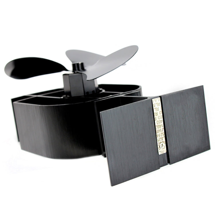 YL401 3-Blade High Temperature Metal Heat Powered Fireplace Stove Fan (Silver)