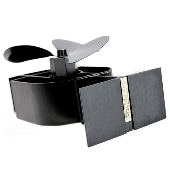 YL401 3-Blade High Temperature Metal Heat Powered Fireplace Stove Fan (White)