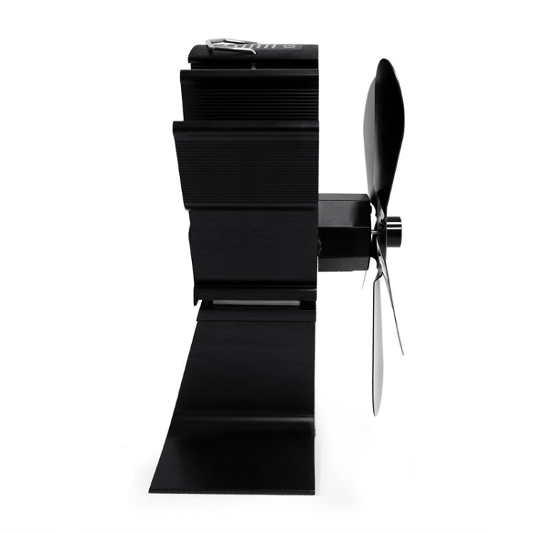 YL602 5-Blade High Temperature Metal Heat Powered Fireplace Stove Fan (Silver)