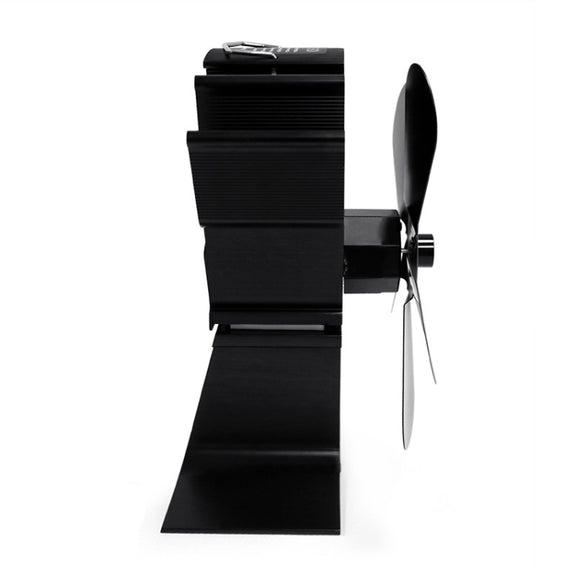 YL602 5-Blade High Temperature Metal Heat Powered Fireplace Stove Fan (Silver)