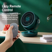WT-F44 Adjustable Desktop LED Smart Digital Display Air Circulation Electric Fan, 3 Speed Control (Green)