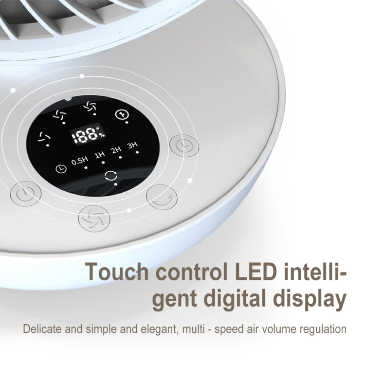 WT-F44 Adjustable Desktop LED Smart Digital Display Air Circulation Electric Fan, 3 Speed Control (Green)