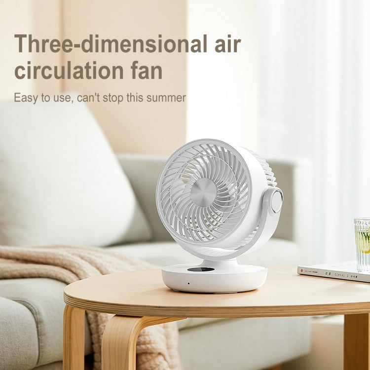 WT-F44 Adjustable Desktop LED Smart Digital Display Air Circulation Electric Fan, 3 Speed Control (Green)