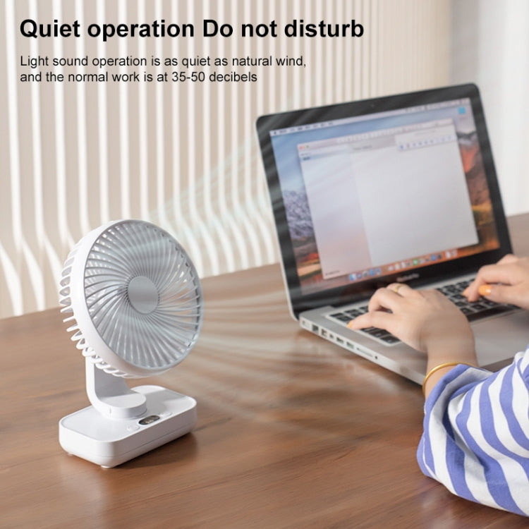 D606Y Portable Desktop Oscillating Small Fan (White)
