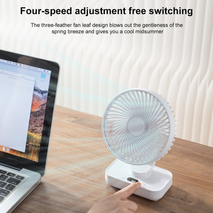 D606Y Portable Desktop Oscillating Small Fan (White)