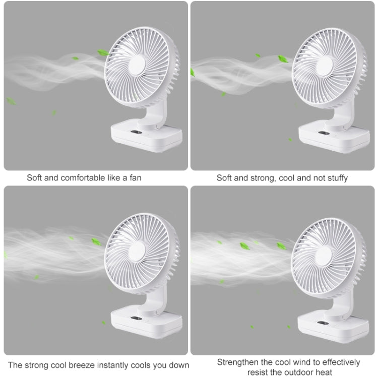 D606Y Portable Desktop Oscillating Small Fan (White)