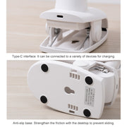 D601Y Portable USB Clip-on Oscillating Small Fan (White)