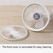 D601Y Portable USB Clip-on Oscillating Small Fan (White)