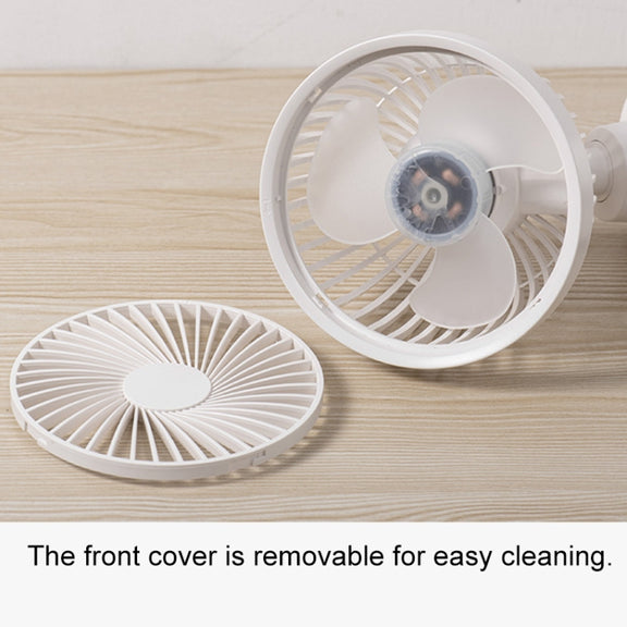D601Y Portable USB Clip-on Oscillating Small Fan (White)