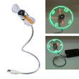 Mini Durable USB Clock Time Display Flexible LED Light Fan, DC 5V - Electric Fans by PMC TechLife | Online Shopping South Africa | PMC TechLife | Buy Now Pay Later Mobicred
