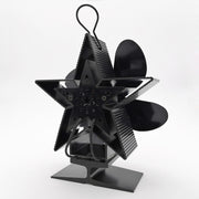 4-Blade Aluminum Heat Powered Fireplace Stove Fan (Silver)