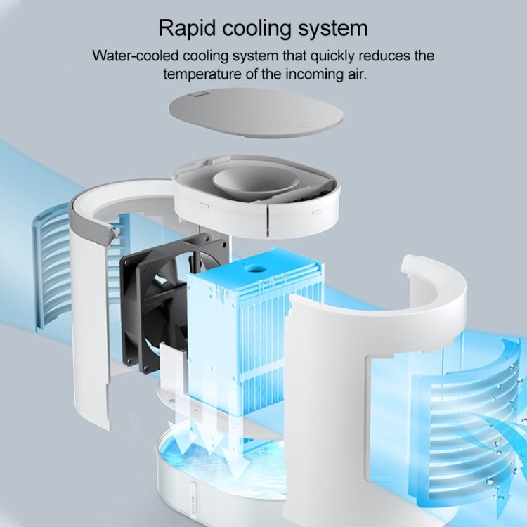 WT-F11 380ml Portable Elliptical Water-cooled Fan (Blue)
