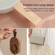 LLD-17 0.7-1.2W Ice Cream Shape Portable 2 Speed Control USB Charging Handheld Fan with Lanyard (Pink)